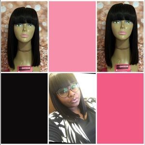 16 “ Chinese Bang Wig w/ lace closure